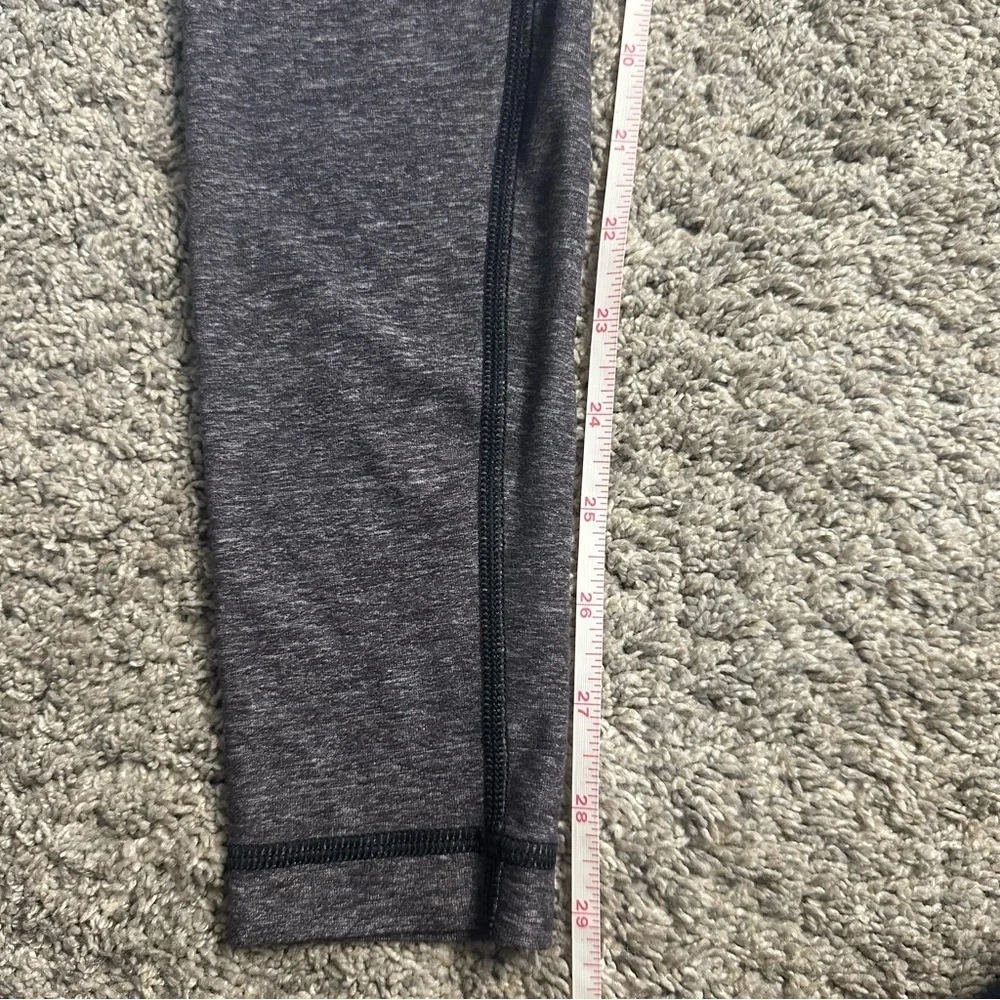 Lululemon Wunder Under Pant leggings 2 gray roll over full length yoga high low